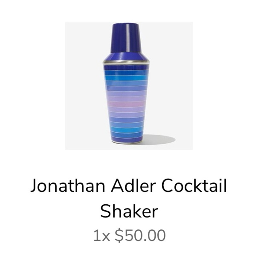 NEW Jonathan Adler cocktail shaker. New in the box